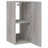 Stylish LED TV Wall Cabinets - Grey Sonoma - 2 pcs