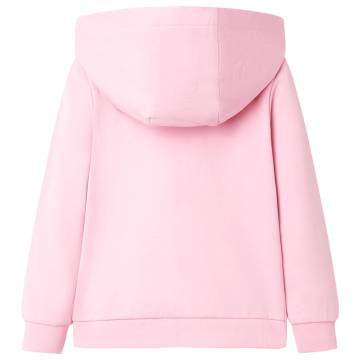 Kids' Hooded Zip Sweatshirt - Bright Pink 128 | HipoMarket