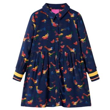 Kids' Dress with Long Sleeves Navy 140 | Affordable Quality