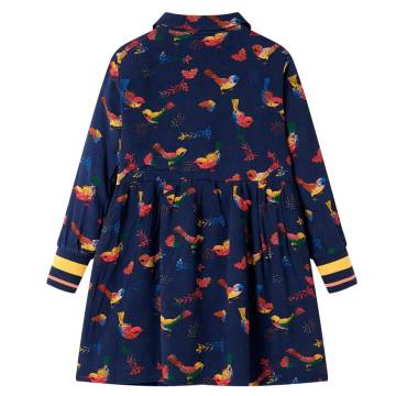 Kids' Dress with Long Sleeves Navy 140 | Affordable Quality