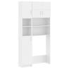 Washing Machine Cabinet Set - White Engineered Wood