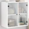 Wall Cabinet with Glass Doors White 68x37x68.5 cm Colour white Quantity in Package 1 Number of 