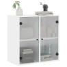 Elegant Wall Cabinet with Glass Doors - White 68x37x68.5 cm