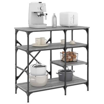 Baker's Rack Grey Sonoma - Durable Kitchen Storage | HipoMarket