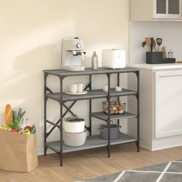 Baker's Rack Grey Sonoma - Durable Kitchen Storage | HipoMarket