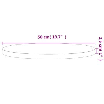 Round Solid Wood Beech Table Top Ø50x2.5 cm - Hipomarket UK