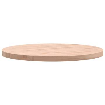 Round Solid Wood Beech Table Top Ø50x2.5 cm - Hipomarket UK