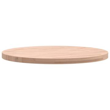 Round Solid Wood Beech Table Top Ø50x2.5 cm - Hipomarket UK