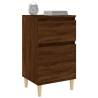 Elegant Brown Oak Bedside Cabinets - Set of 2 | HipoMarket