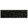 Kitchen Rug Washable Morning Black 45x150 cm Velvet