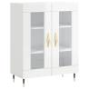 Stylish Highboard High Gloss White - 69.5x34x180 cm