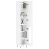 Stylish Highboard High Gloss White - 34.5x34x180 cm