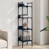 Bookshelf 4-Tier Black 35x30x138.5 cm Engineered Wood Colour black Quantity in Package 1 Height 138.5 cm 