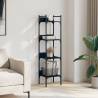 4-Tier Black Bookshelf | Stylish & Space-Saving Storage