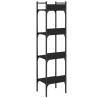 4-Tier Black Bookshelf | Stylish & Space-Saving Storage