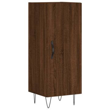 Stylish Highboard Brown Oak - 34.5x34x180 cm Engineered Wood