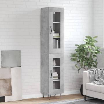 Stylish Highboard Concrete Grey - Durable & Elegant Design