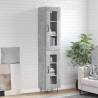 Highboard Concrete Grey 34.5x34x180 cm Engineered Wood Colour concrete grey Quantity in Package 1 Model 1 glass door 