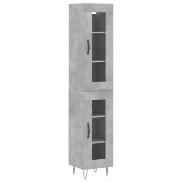 Stylish Highboard Concrete Grey - Durable & Elegant Design