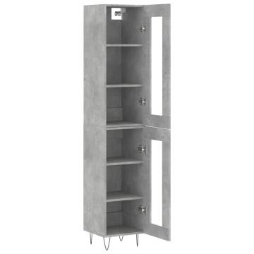 Stylish Highboard Concrete Grey - Durable & Elegant Design