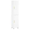 Stylish Highboard High Gloss White - 34.5x34x180 cm