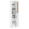 Stylish Highboard High Gloss White - 34.5x34x180 cm