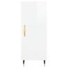 Stylish Highboard High Gloss White - 34.5x34x180 cm