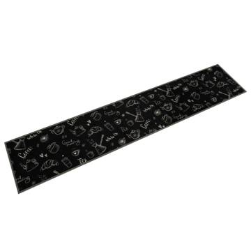 Kitchen Rug Washable Morning Black 60x300 cm - Elegant & Soft