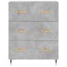 Stylish Highboard Concrete Grey - 69.5x34x180 cm