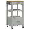 Kitchen Trolley MONZA - Solid Pine Wood Storage 48x40x90 cm