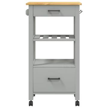 Kitchen Trolley MONZA - Solid Pine Wood Storage 48x40x90 cm