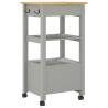 Kitchen Trolley MONZA - Solid Pine Wood Storage 48x40x90 cm