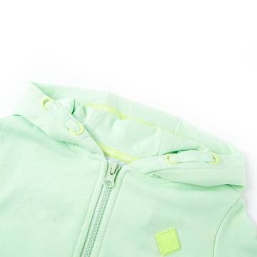 Kids' Bright Green Hooded Zip Sweatshirt - Age 7-8