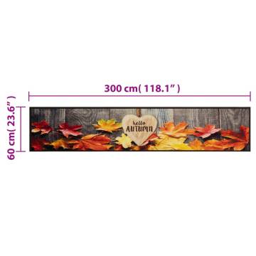 Kitchen Rug Washable Autumn 60x300 cm Velvet | HipoMarket