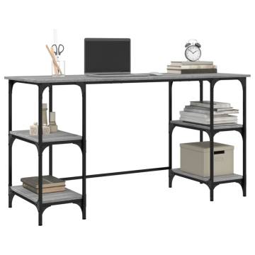 Stylish Grey Sonoma Desk - 140x50x75 cm | HipoMarket UK