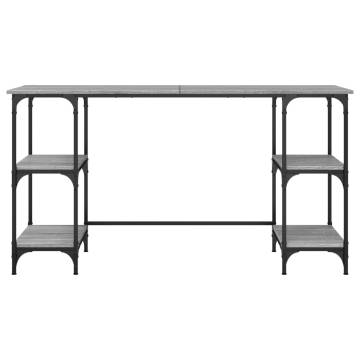 Stylish Grey Sonoma Desk - 140x50x75 cm | HipoMarket UK