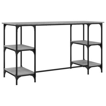 Stylish Grey Sonoma Desk - 140x50x75 cm | HipoMarket UK