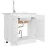 High Gloss White Sink Bottom Cabinet - 80x46x81.5 cm