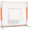 Portable Baseball Net Red&Black - 219x107x212 cm | HipoMarket