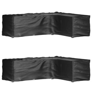 L-Shaped Garden Furniture Covers - 2 pcs, 260x210x80 cm