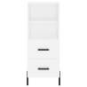 Stylish Highboard White 34.5x34x180 cm - Hipomarket