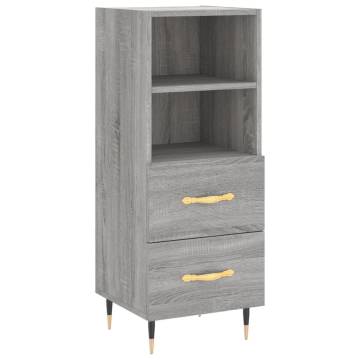 Elegant Grey Sonoma Highboard - 34.5x34x180 cm | Hipo Market