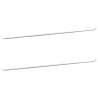 Curtain Rails 2 pcs White & Silver 90-130 cm Aluminium - Buy Now