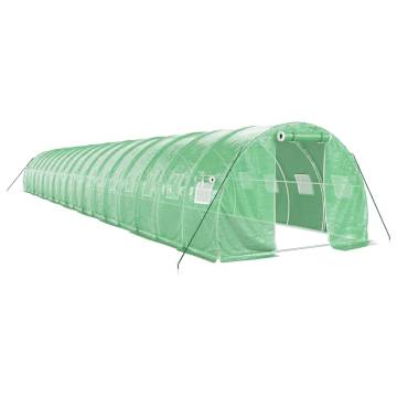 Greenhouse with Steel Frame Green 54 m² - Hipomarket UK