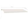 Retractable Awning 500x350 cm - Cream - Hipomarket