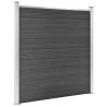 Elegant WPC Fence Panel Set 1564x186 cm Black | Hipomarket