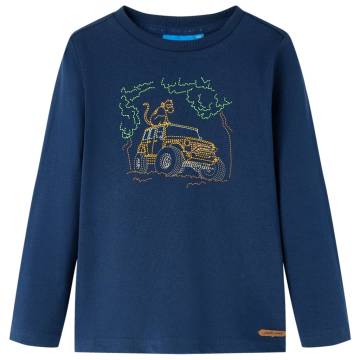 Kids' Navy Blue Long Sleeve T-shirt Size 92 | HiPoMarket