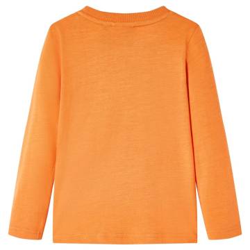 Kids' Long Sleeve T-Shirt Dark Orange - Size 128 | HipoMarket