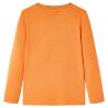 Kids' Long Sleeve T-Shirt Dark Orange - Size 128 | HipoMarket