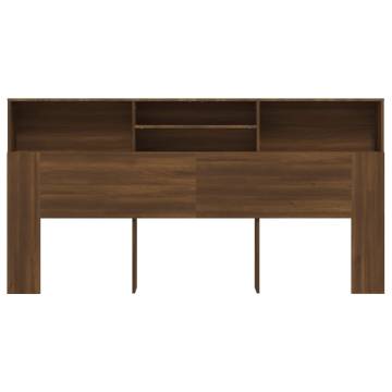 Brown Oak Headboard Cabinet - 200x19x103.5 cm | Hipomarket